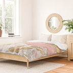 Pink Gold Glitter Agate Pretty Girly Duvet Cover Gallery Image 2