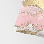 Pink Gold Glitter Agate Pretty Girly Pillow Sham Gallery Image 4