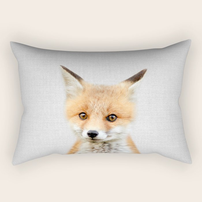 Baby Fox - Colorful Rectangular Pillow Gallery Image 1