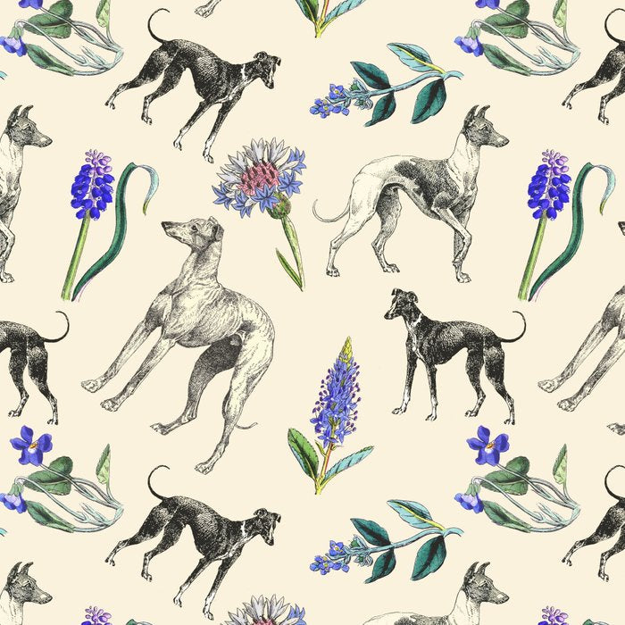 GREYHOUND DOGS and PRESSED FLOWERS Coffee Mug Gallery Image 2