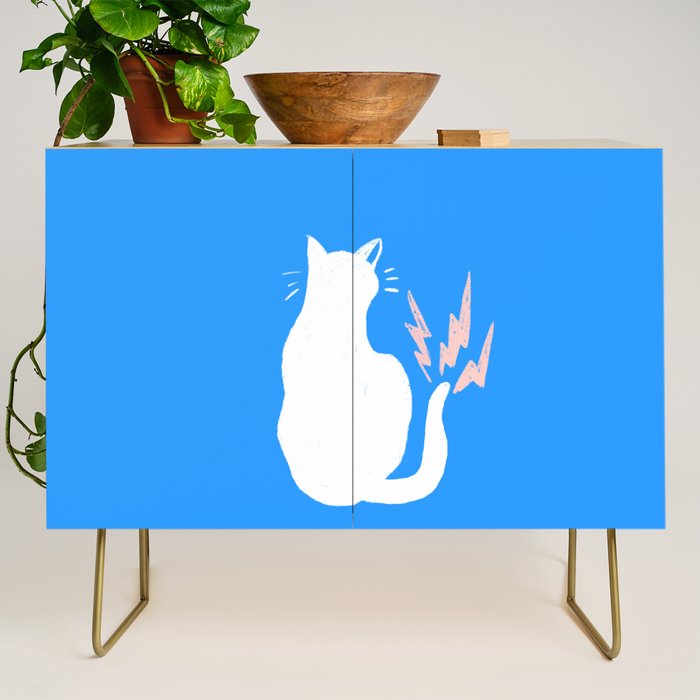 Cat Power! (Sky Blue & Pink) Credenza Gallery Image 1