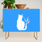 Cat Power! (Sky Blue & Pink) Credenza Gallery Image 1