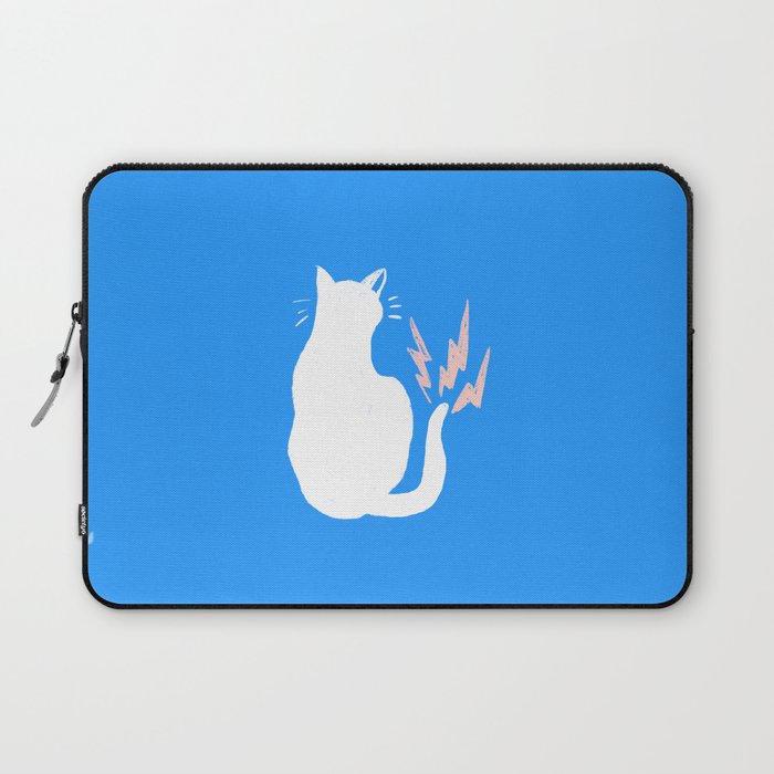 Cat Power! (Sky Blue & Pink) Laptop Sleeve Gallery Image 1