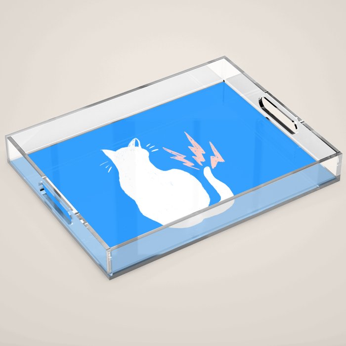 Cat Power! (Sky Blue & Pink) Acrylic Tray Gallery Image 1