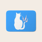 Cat Power! (Sky Blue & Pink) Bath Mat Gallery Image 1