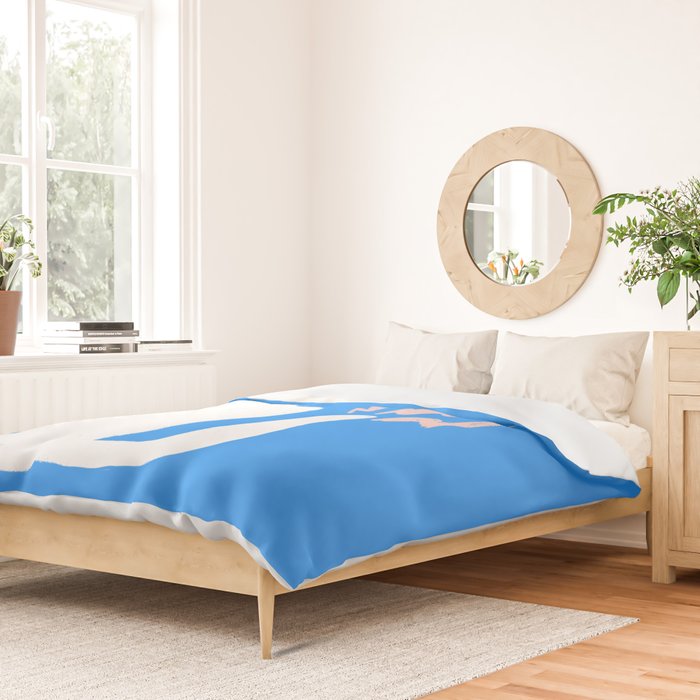 Cat Power! (Sky Blue & Pink) Duvet Cover Gallery Image 2