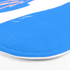 Cat Power! (Sky Blue & Pink) Bath Mat Gallery Image 3