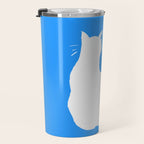 Cat Power! (Sky Blue & Pink) Travel Mug Gallery Image 3