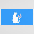 Cat Power! (Sky Blue & Pink) Desk Mat Gallery Image 3