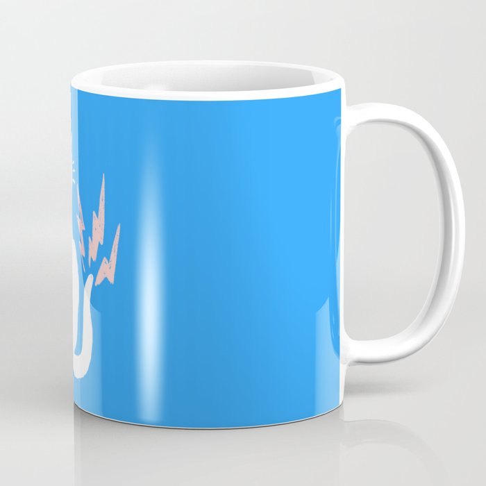 Cat Power! (Sky Blue & Pink) Coffee Mug Gallery Image 1