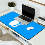 Cat Power! (Sky Blue & Pink) Desk Mat Gallery Image 2