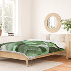 Banana palm leaf tropical jungle green Duvet Cover Gallery Image 2