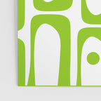 Mid Century Modern Abstract Piquet Multi Pattern in Lime Green and White Poster Gallery Image 3