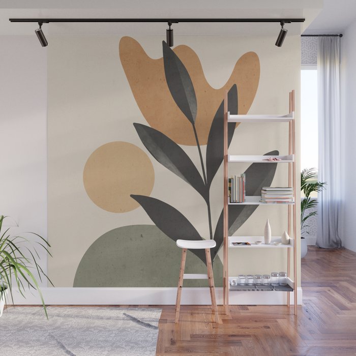 Abstract Minimal -Plant 9 Wall Mural Gallery Image 1