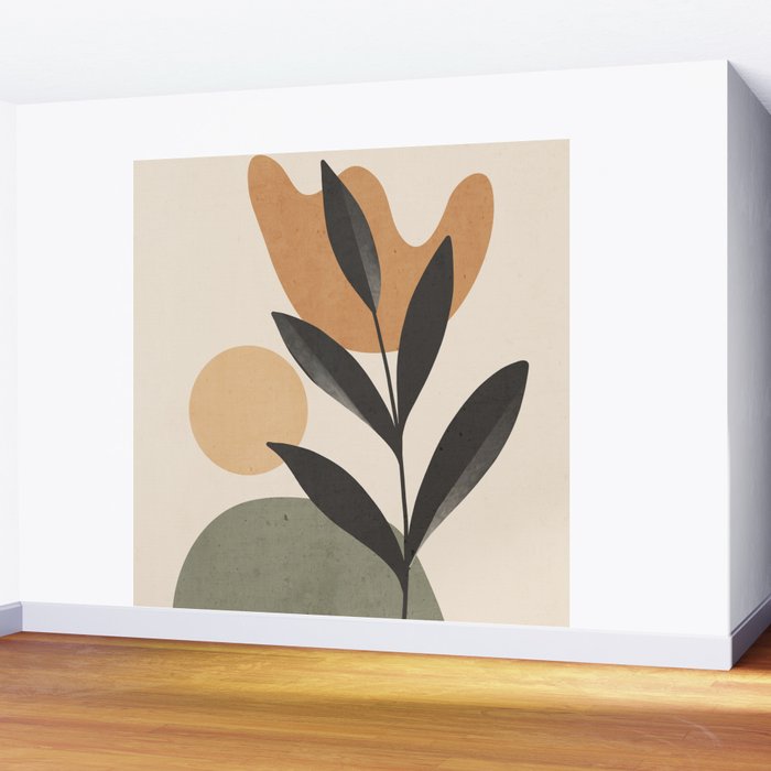 Abstract Minimal -Plant 9 Wall Mural Gallery Image 2