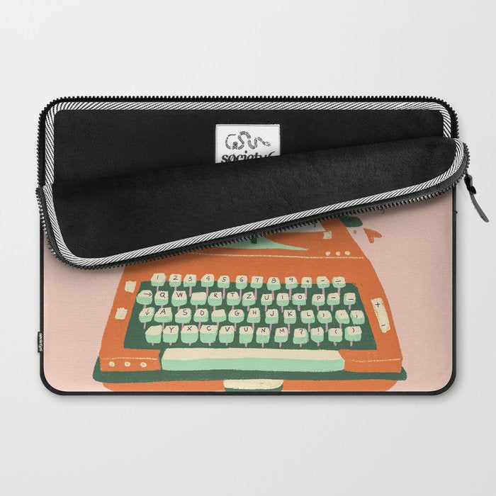 Floral typewriter Laptop Sleeve Gallery Image 2