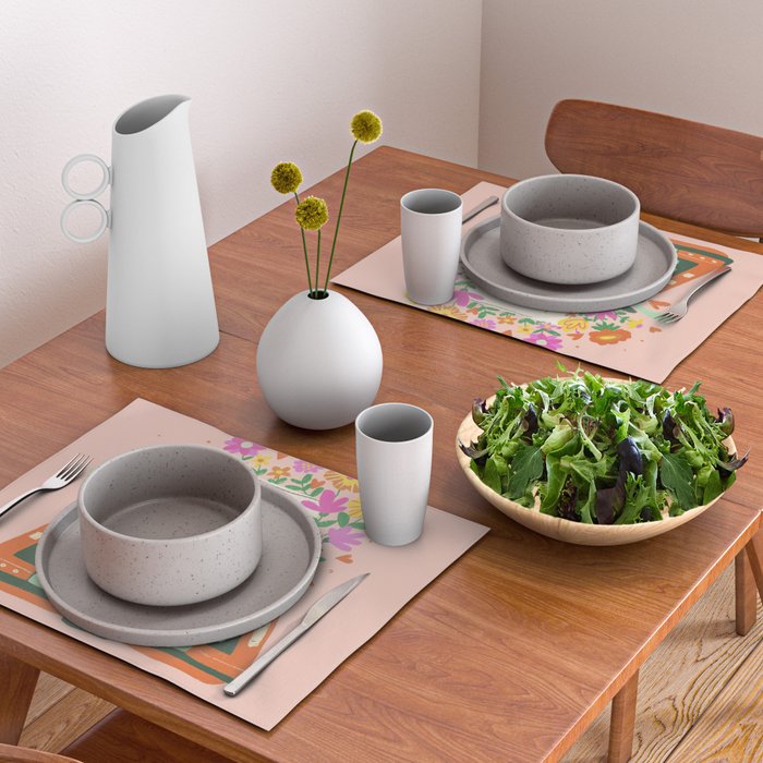 Floral typewriter Placemat Gallery Image 2