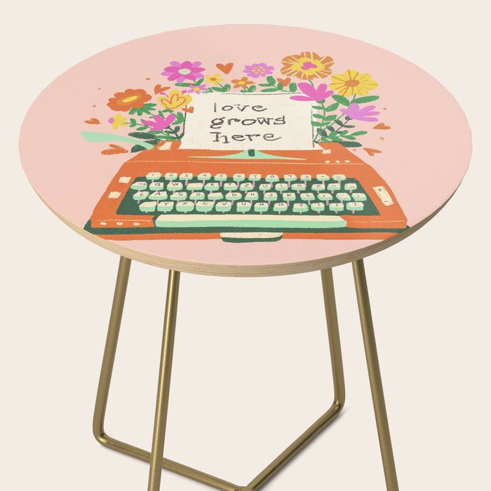 Floral typewriter Side Table Gallery Image 2