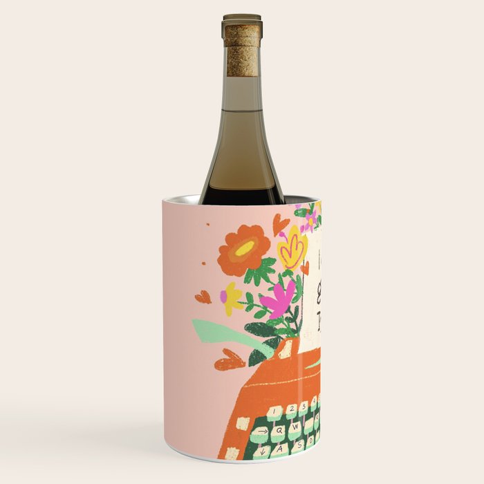 Floral typewriter Wine Chiller Gallery Image 2