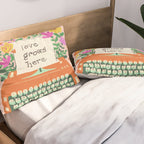 Floral typewriter Pillow Sham Gallery Image 2