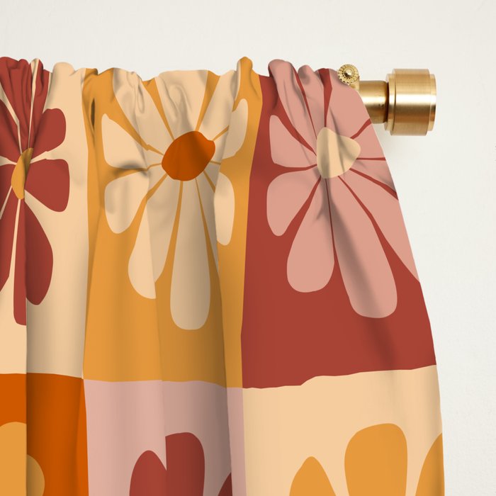 70's Daisy Bloom  Window Curtain Gallery Image 2
