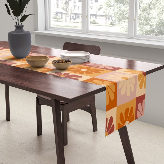 70's Daisy Bloom  Table Runner Gallery Image 2