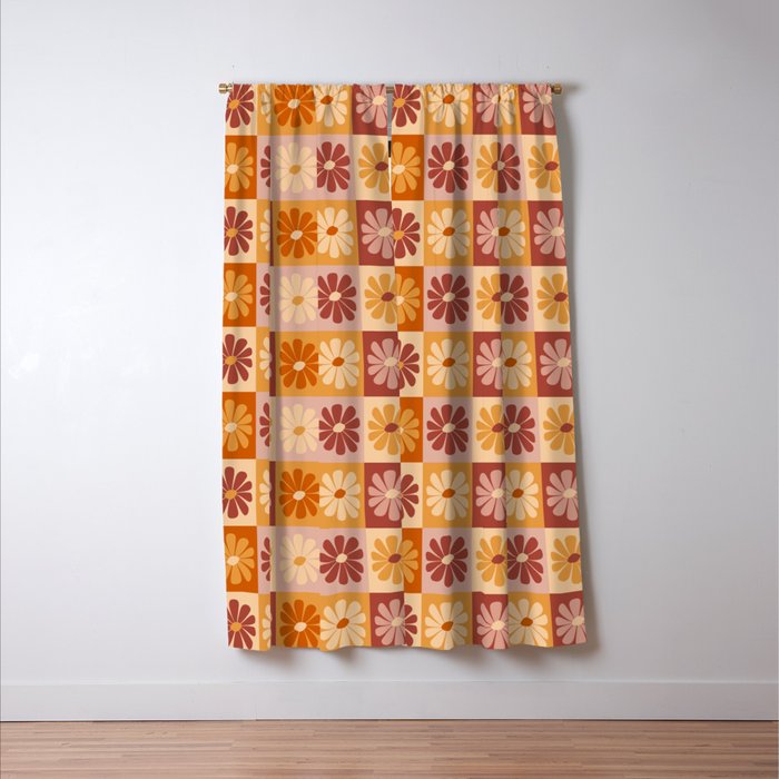 70's Daisy Bloom  Window Curtain Gallery Image 3