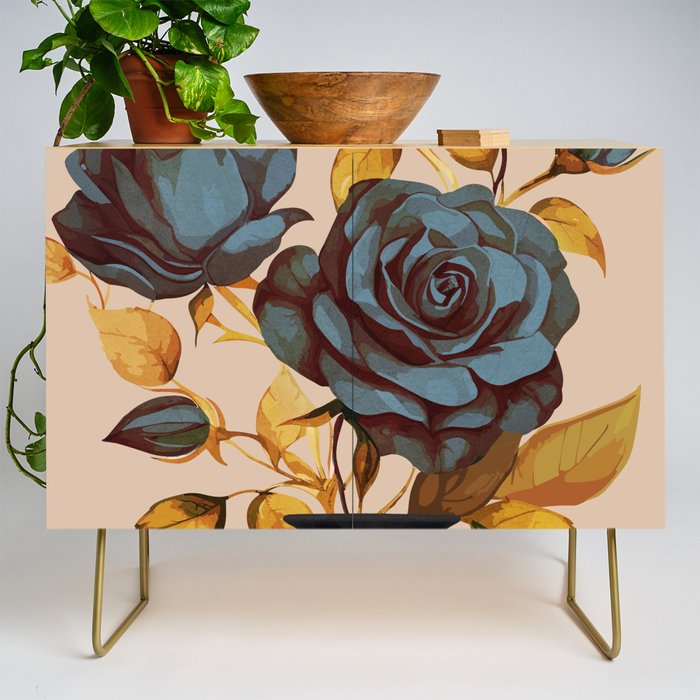 Flowers In Vase 4  Credenza Gallery Image 1