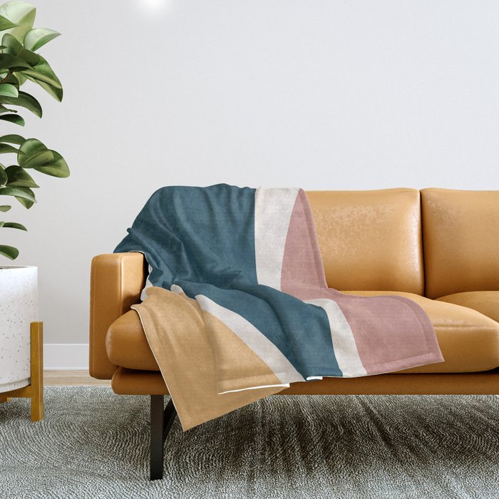 Minimalist Plant Abstract LXVI Throw Blanket Gallery Image 1