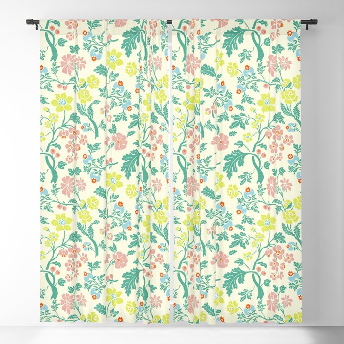 Classic Chinese-Inspired Pastel Floral Pattern Window Curtain Gallery Image 5