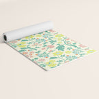 Classic Chinese-Inspired Pastel Floral Pattern Yoga Mat Gallery Image 2