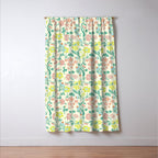 Classic Chinese-Inspired Pastel Floral Pattern Window Curtain Gallery Image 3