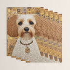 Klimt Dog with Colorful Geometric Background  Wrapping Paper Gallery Image 3