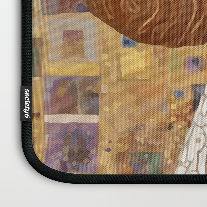 Klimt Dog with Colorful Geometric Background  Laptop Sleeve Gallery Image 3
