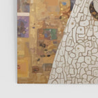 Klimt Dog with Colorful Geometric Background  Poster Gallery Image 3