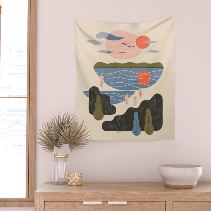 By The Sea Wall Tapestry Gallery Image 2