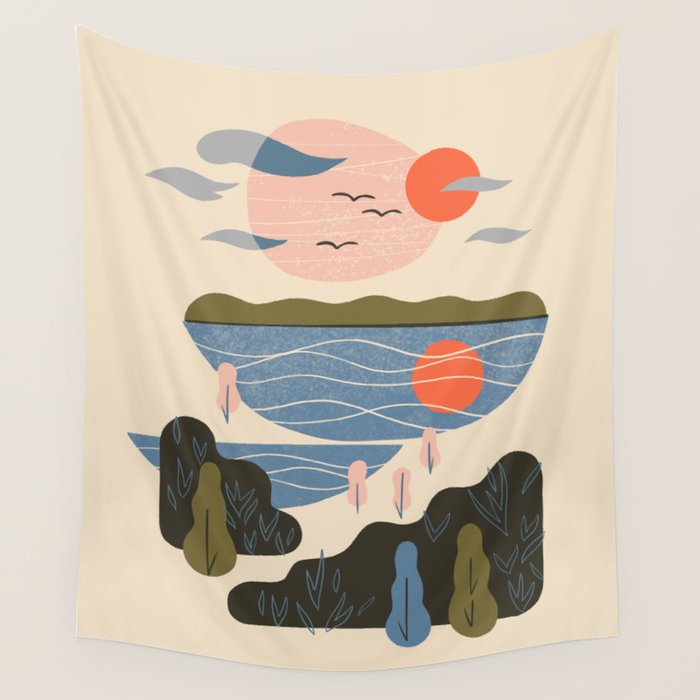 By The Sea Wall Tapestry Gallery Image 4