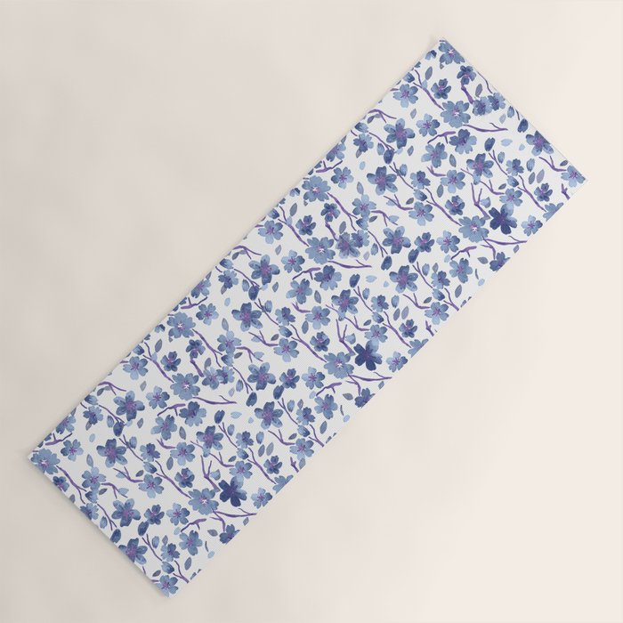 Blue Flowers 4 Yoga Mat Gallery Image 1