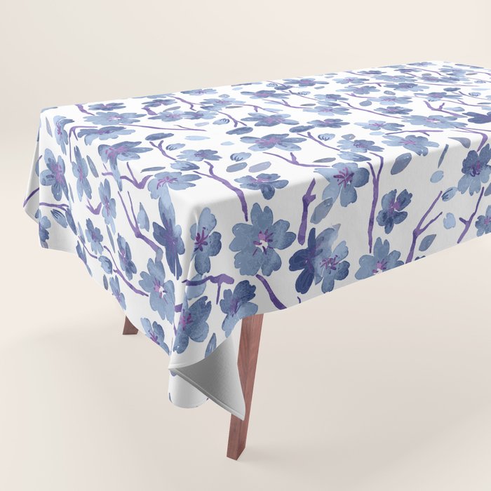 Blue Flowers 4 Tablecloth Gallery Image 1