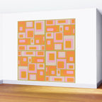 midcentury mod squares 70s tv set palette Wall Mural Gallery Image 2