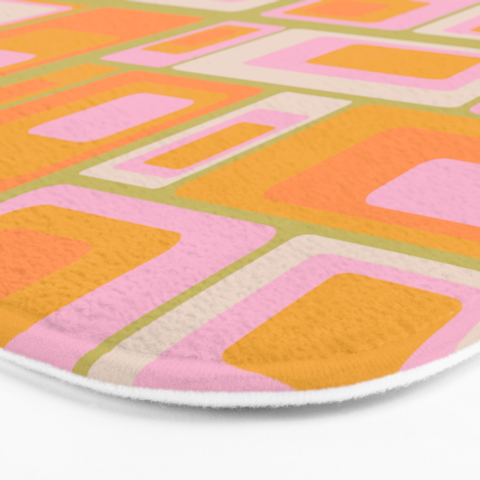 midcentury mod squares 70s tv set palette Bath Mat Gallery Image 3