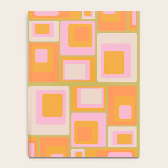 midcentury mod squares 70s tv set palette Notebook Gallery Image 4