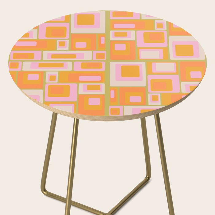 midcentury mod squares 70s tv set palette Side Table Gallery Image 2