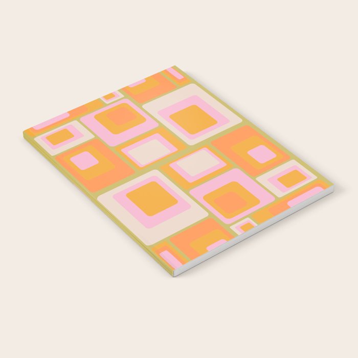 midcentury mod squares 70s tv set palette Notebook Gallery Image 2