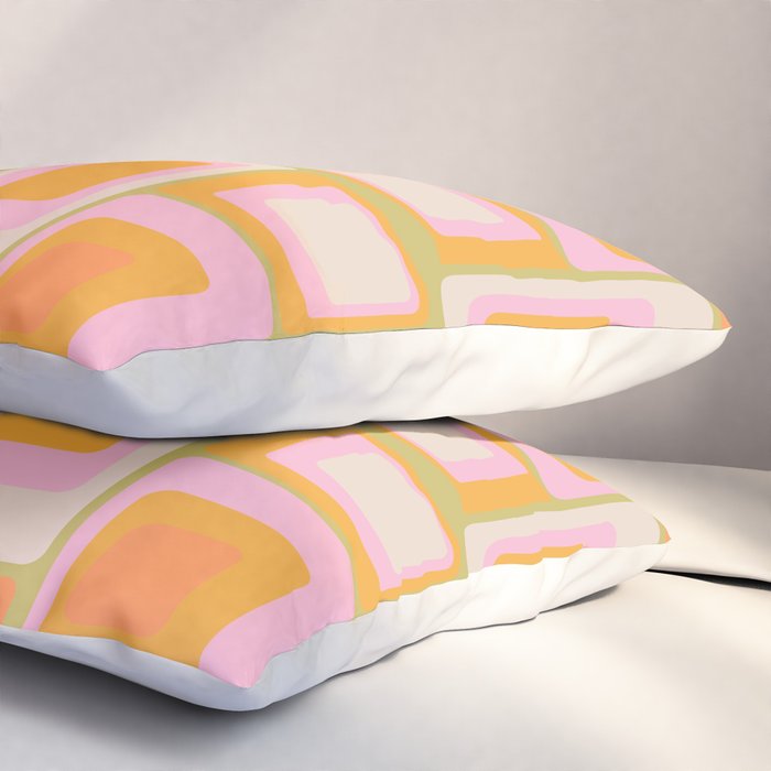 midcentury mod squares 70s tv set palette Pillow Sham Gallery Image 3