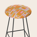 midcentury mod squares 70s tv set palette Stool Gallery Image 2