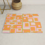 midcentury mod squares 70s tv set palette Rug Gallery Image 1