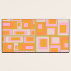 midcentury mod squares 70s tv set palette Desk Mat Gallery Image 3