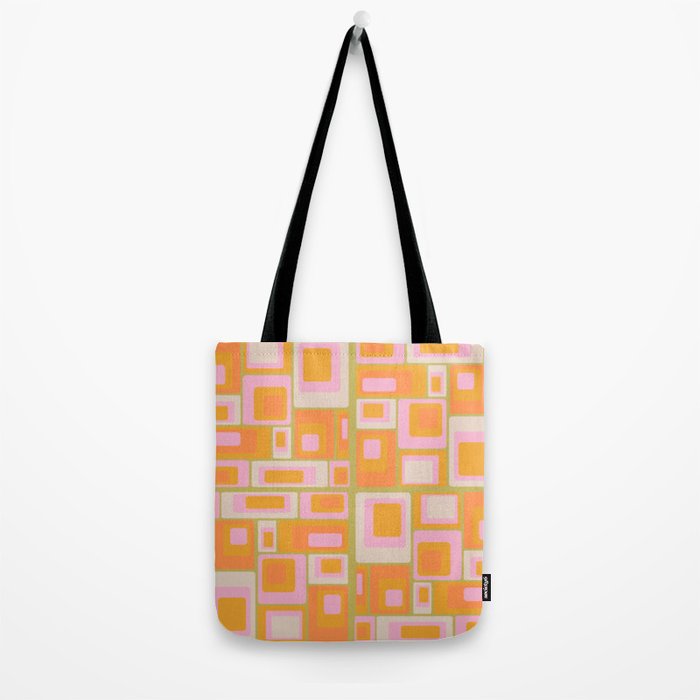midcentury mod squares 70s tv set palette Tote Bag Gallery Image 2