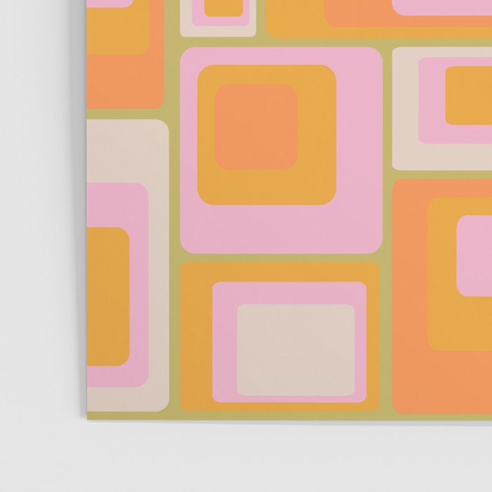 midcentury mod squares 70s tv set palette Poster Gallery Image 3